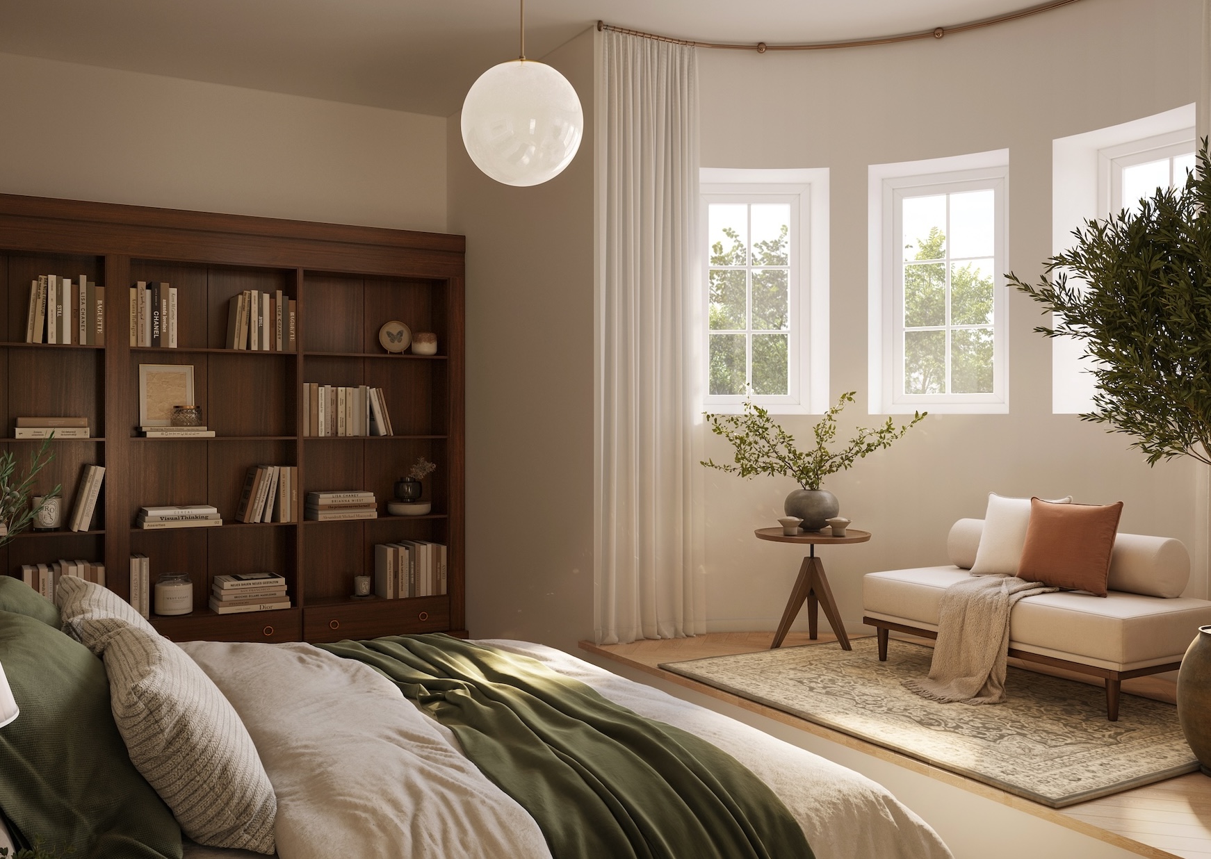 Sovrum Villa Vånga detalj