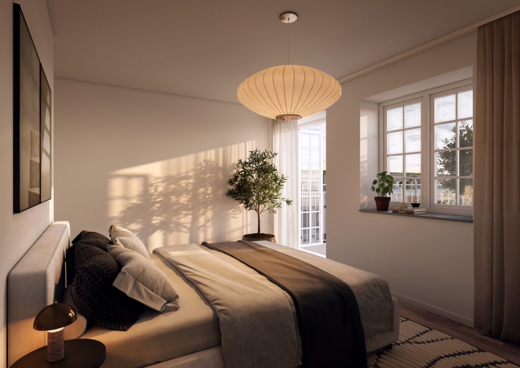 Interiör Villa Vånga sovrum